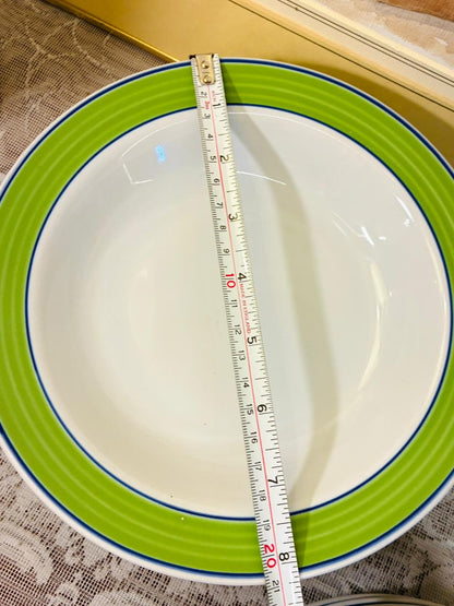 Rayware Lime Green Plates & Bowls Set — 6 Plates + 5 Deep Plates