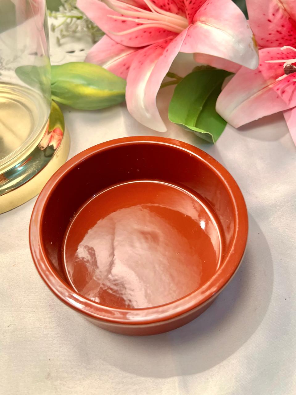 Terracotta Oven-Safe Ceramic Baking Dish – 4.5 Inch