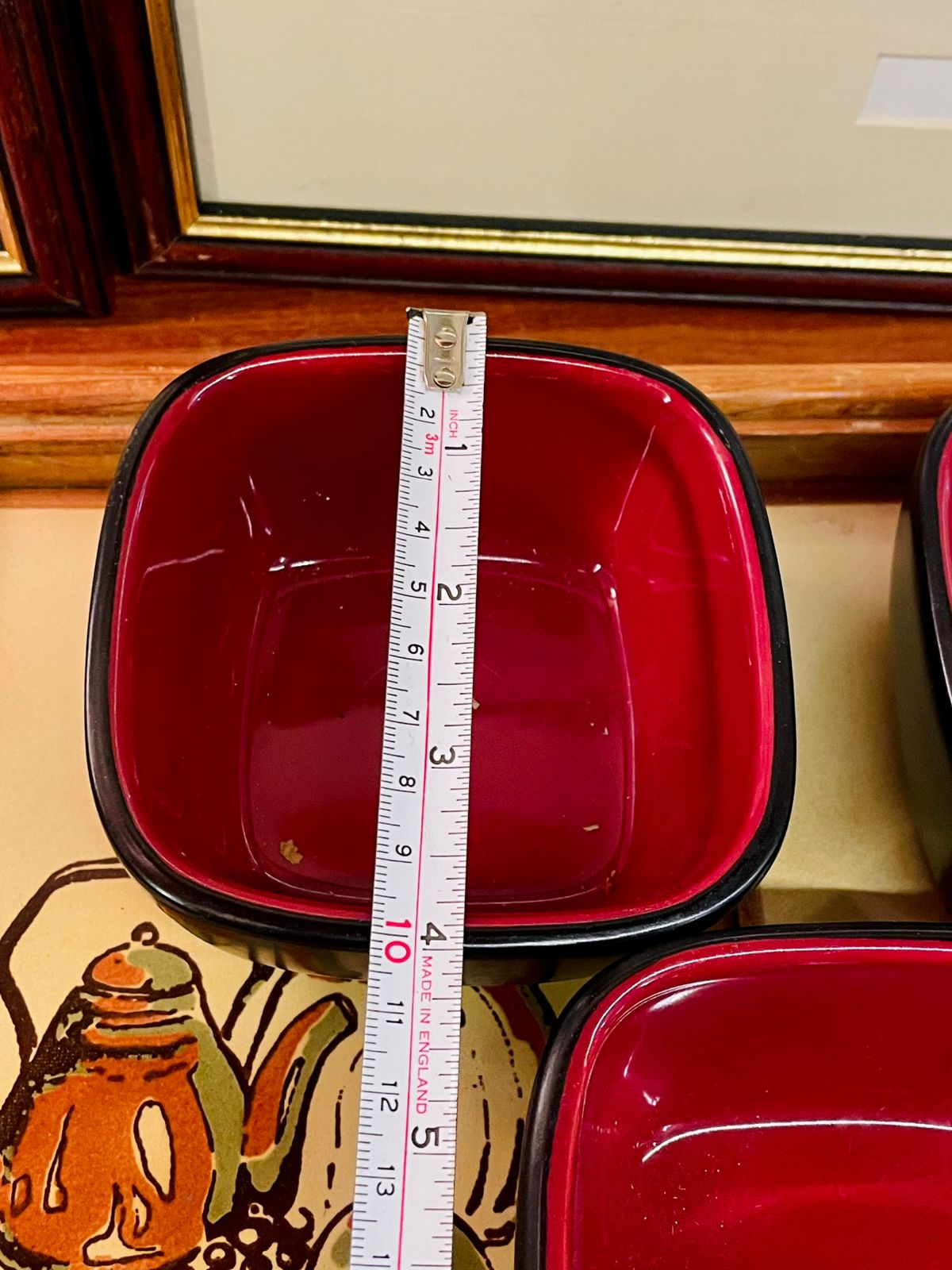 CorningWare Ryku Red & Black Stoneware Bowls – Microwave & Oven Safe