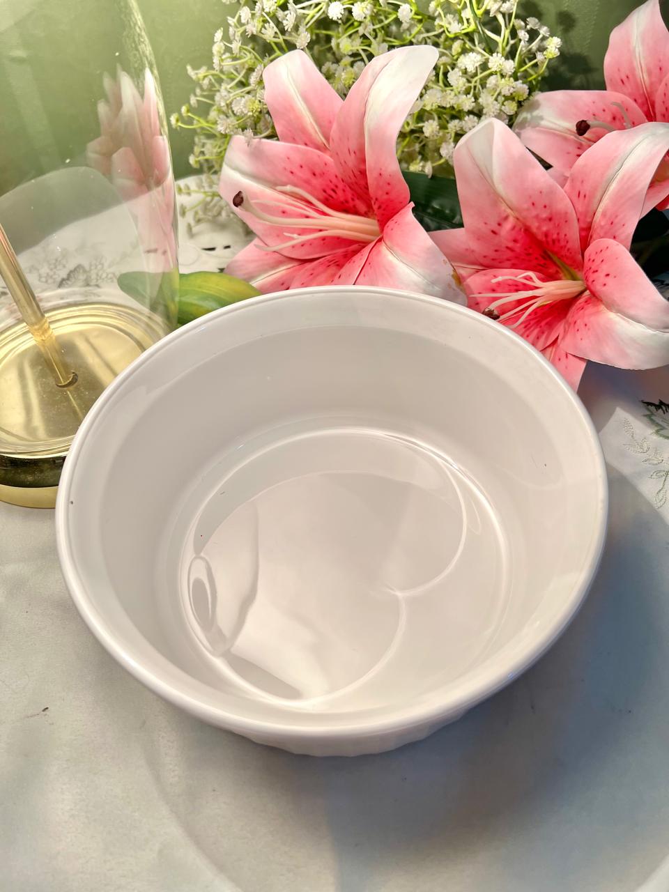 CorningWare French White Ceramic Oven-Safe Baking Dish – 8 Inch