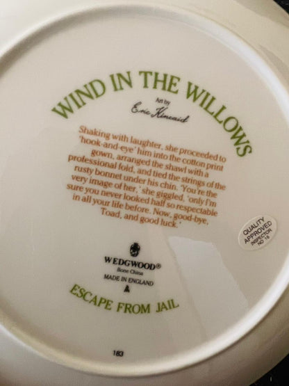 Wedgwood “Wind in the Willows – Escape from Jail” Collector Plate (Made in England)