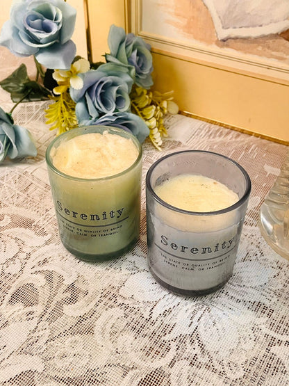 Serenity Glass Jar Candle  – Vintage Calm Duo