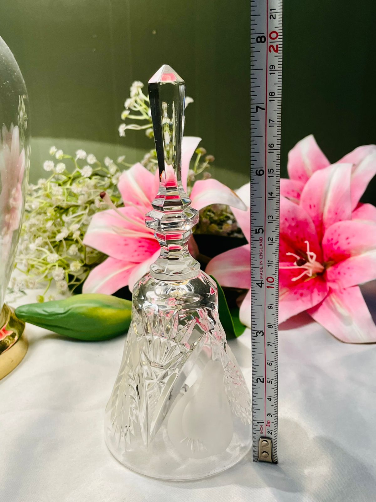 Clear Cut Crystal Hand Bell 7.5 in