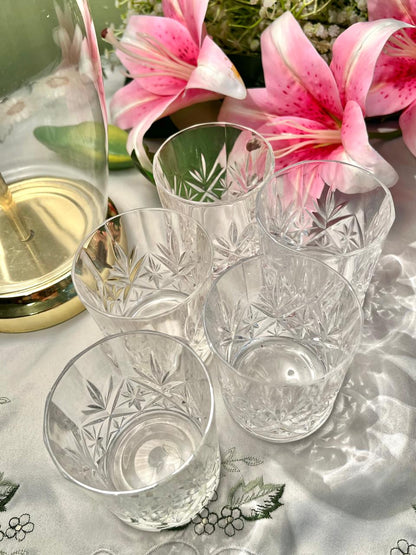 Vintage Cut Crystal Glass – Set of 8