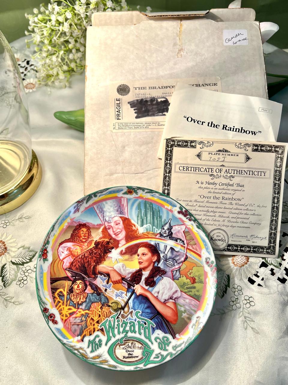 Knowles Over the Rainbow Wizard of Oz Collector Plate 8 in