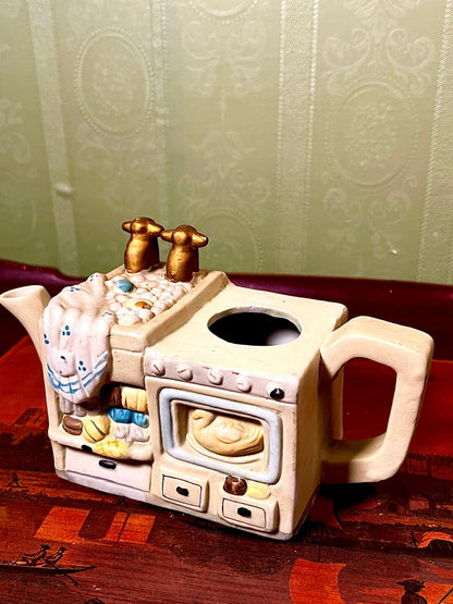 Vintage Ceramic Kitchen Stove Utensil Holder Vase or Tooth pick holder 5.5 Inch