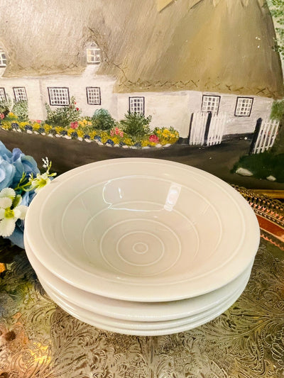 Vintage IKEA White Ceramic bowls – 6in, 4 Pieces