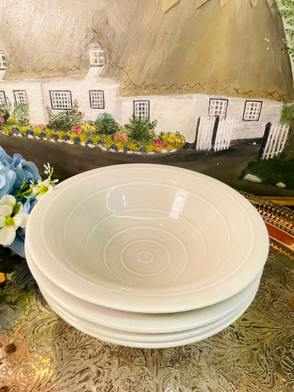 Vintage IKEA White Ceramic bowls – 6in, 4 Pieces