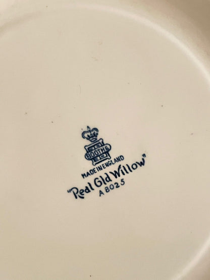 Elegant Blue Pottery Plate by Real Old Willow England – 8 to 9 Inch Vintage Collectible