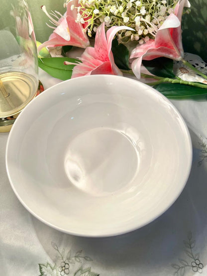 F&F Home Soho White Fine China Serving Bowl 22 cm