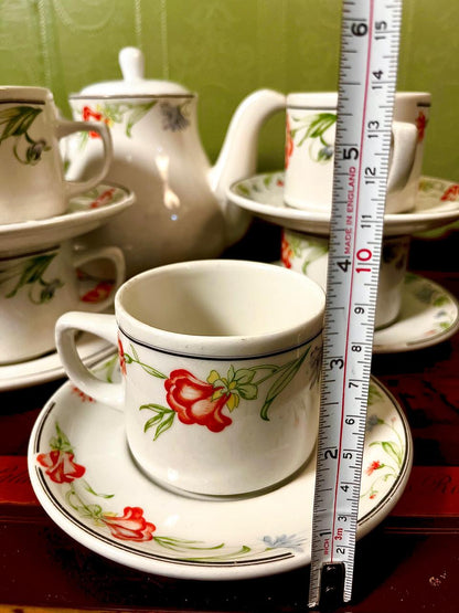 Churchill Floral Hotelware Tea Set | Made in England | 11 Pieces