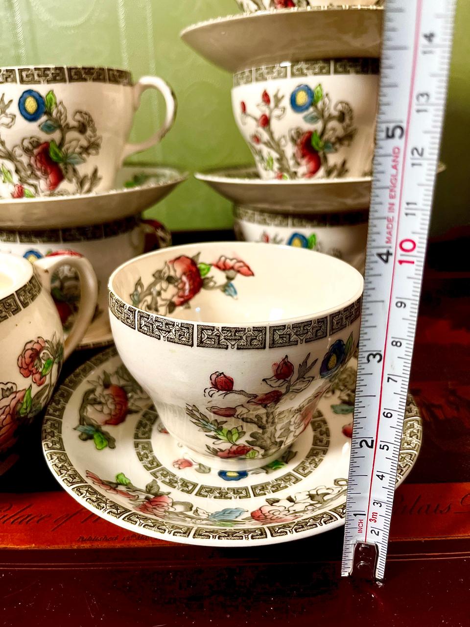 John Bros Indian Tree Fine Bone China Tea Set | 13 Pieces | England