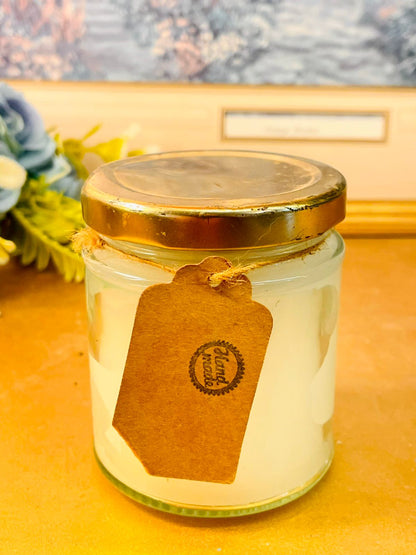 Handmade Scented Jar Candle with Lid Rustic Home Decor