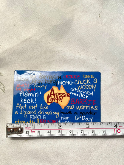 Aussie Lingo Souvenir Fridge Magnet – Blue 4 Inch