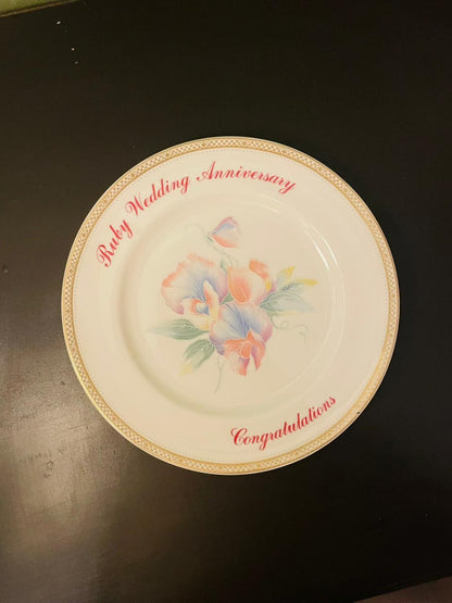 Aynsley Ruby Wedding Anniversary Plate 8" England