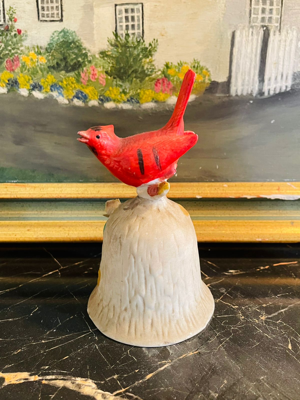 Vintage Towle Red Dove Bird Porcelain Bell – Flower Bell Collectible