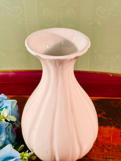 White Sculptural Ceramic Vase – 8 Inch