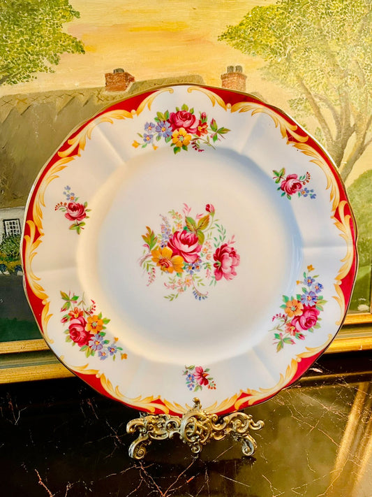 Adderley Bone China “Langley” Floral Decorative Plate  10 inches– Made in England.