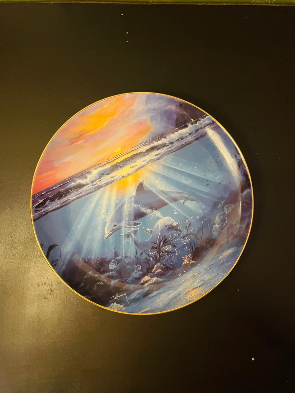 Franklin Mint Dance of the Dolphin Plate 8"