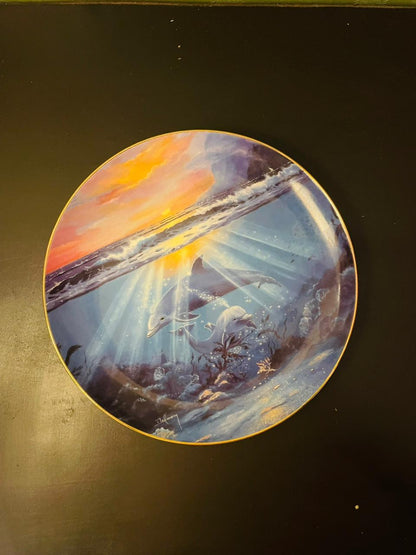 Franklin Mint Dance of the Dolphin Plate 8"