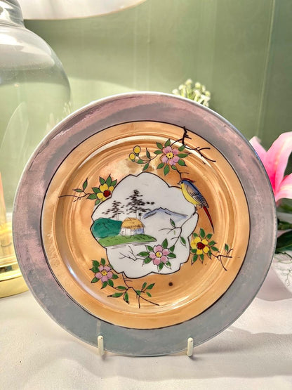 Bird & Floral Scenic Decorative Wall Plate – 7 Inch