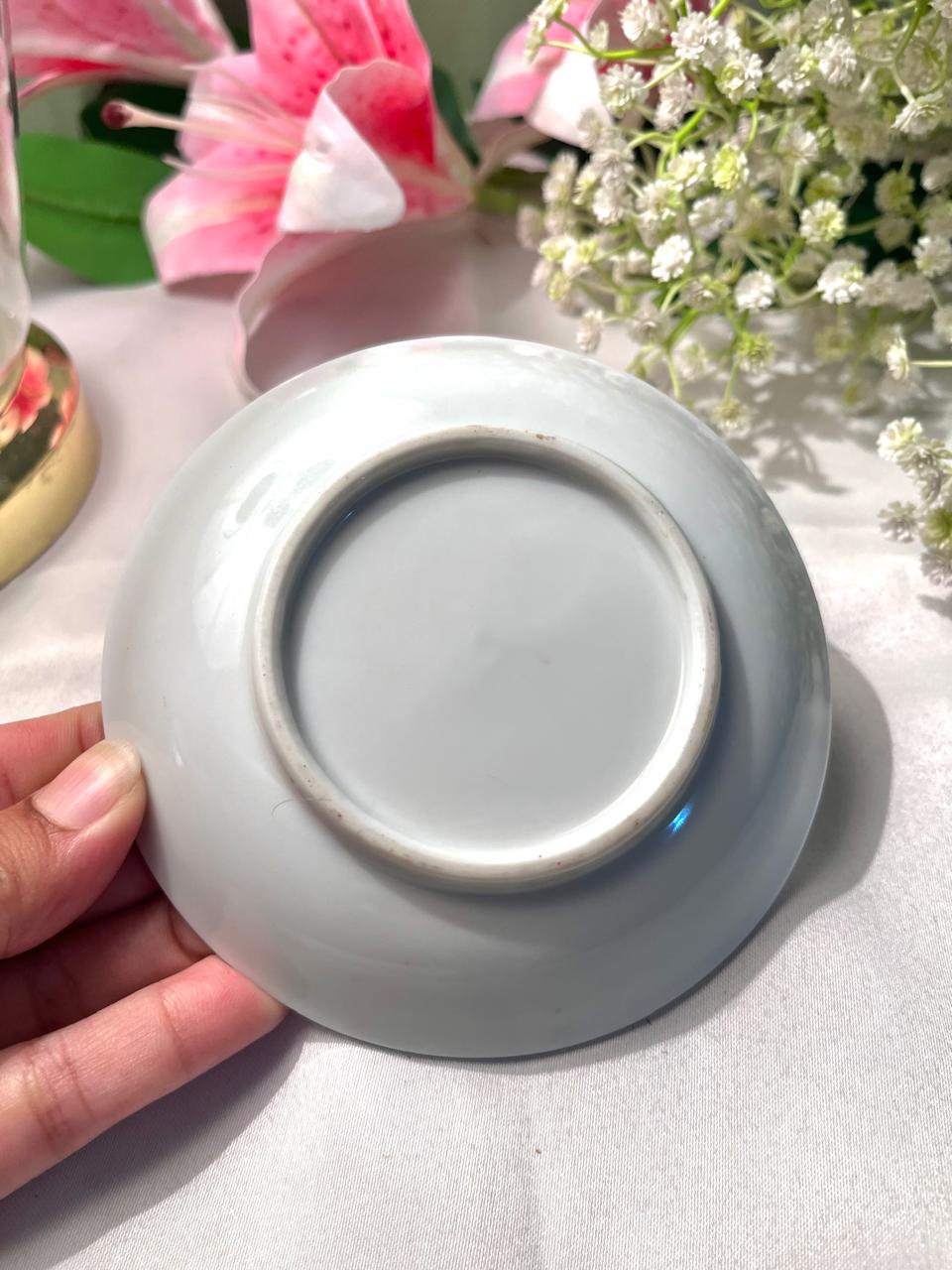 Blue & White Grape Vine Porcelain Bowl – 12 cm