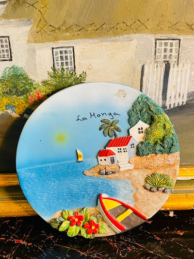 Souvenir Plate, La Manga Spain, Spain Decor, Travel Souvenir, Wall Art, 3D Wall Plaque, Beach House Decor, Coastal Decor, Mediterranean Style, Gift Idea
