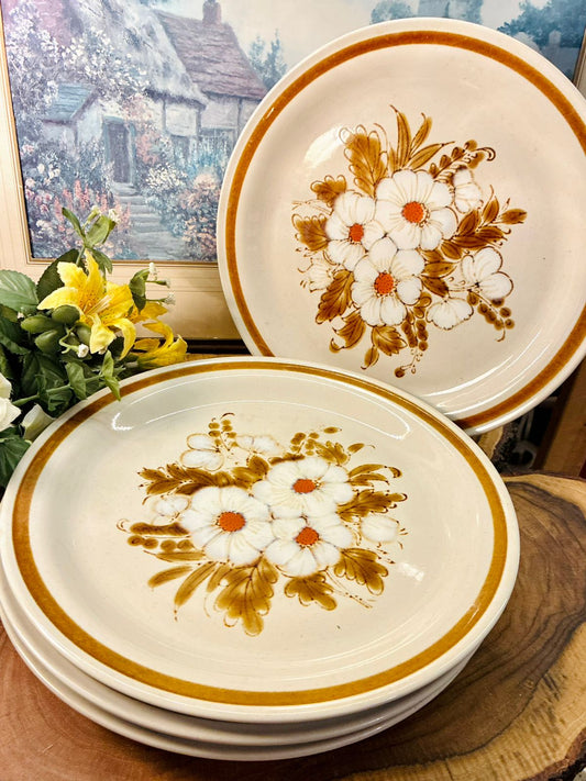 Mountain Wood Dried Flowers Dinner Plates Set of 4