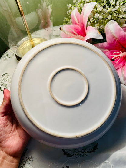 Vintage White Ceramic Oven-Safe Pie Dish Approx. 23 cm
