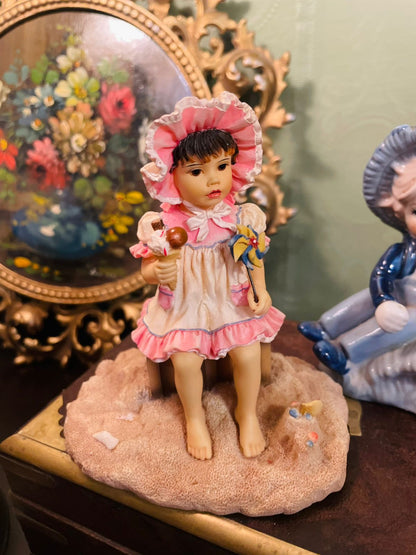 Vintage Children Figurine Collection 4 Inch Cottage Decor