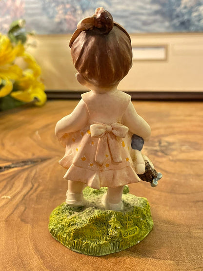 Paw Prints Emily Girl Figurine with Doll