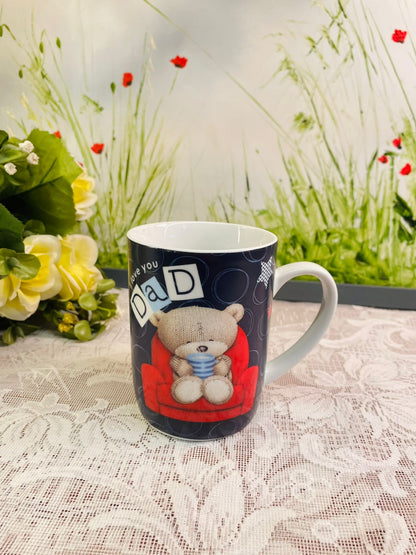 Love You Dad Teddy Bear Ceramic Mug | Father’s Day Gift