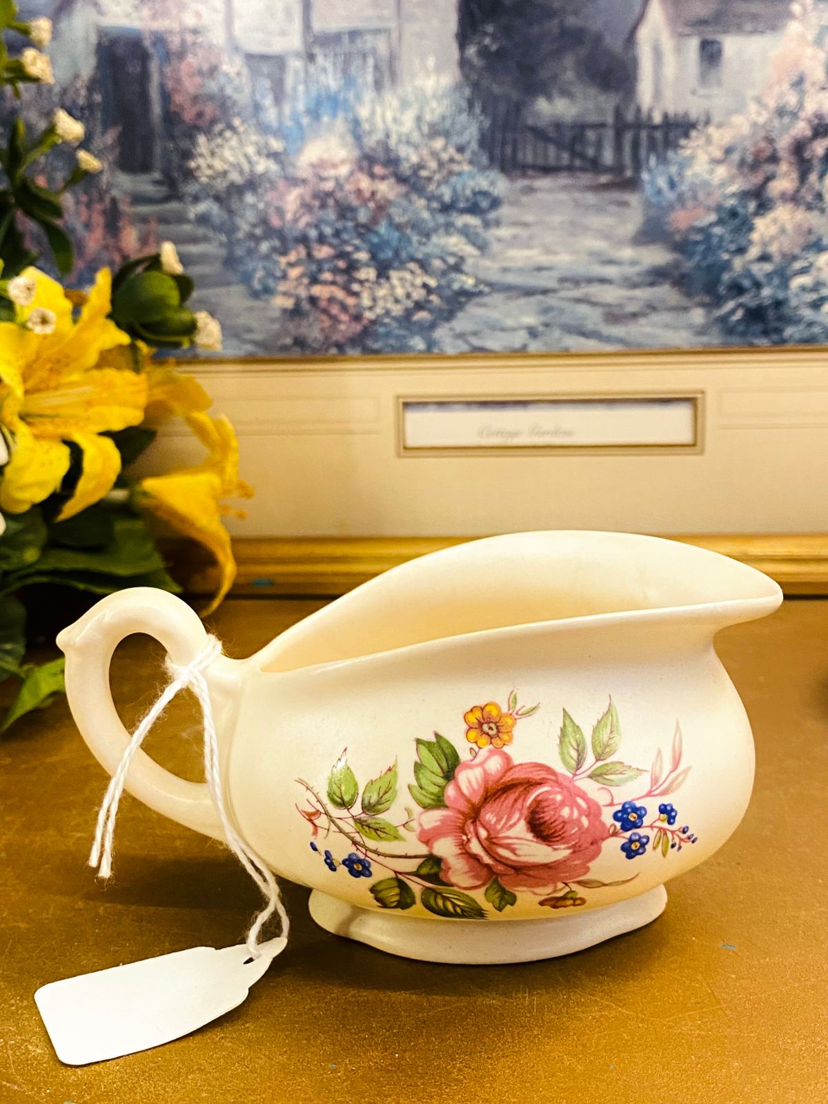 Vintage Rosevale Pottery Floral Set