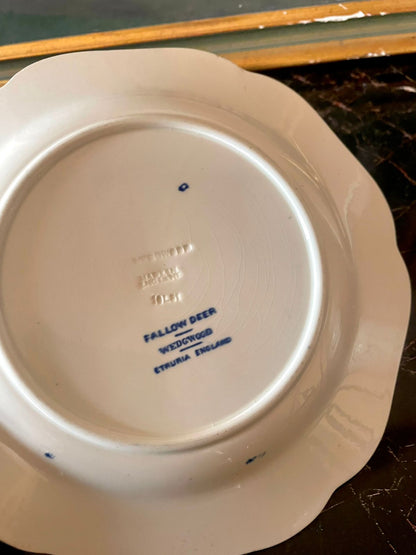 Wedgwood “Fallow Deer” Blue & White cake Plate – Etruria, England