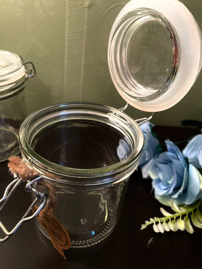 Glass Clip Top Storage Jars Set of 2 – 4 Inch