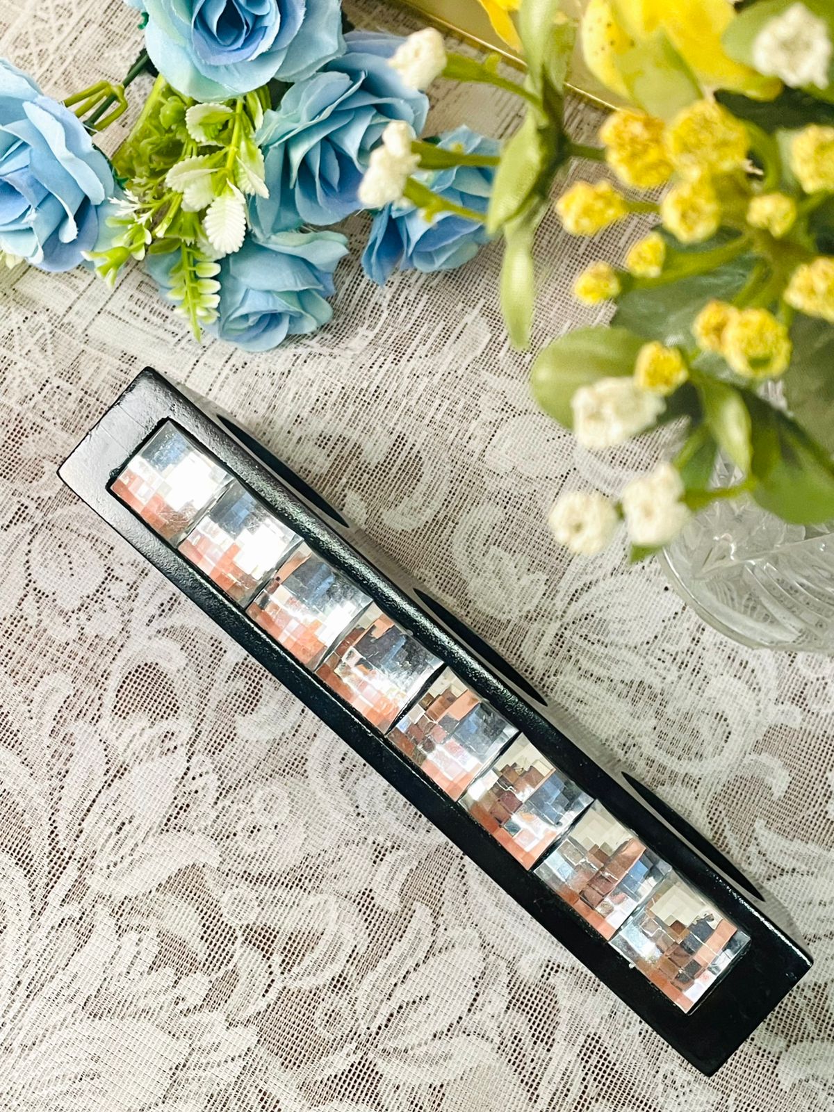 Rustic Triple Tea Light Candle Holder Tray