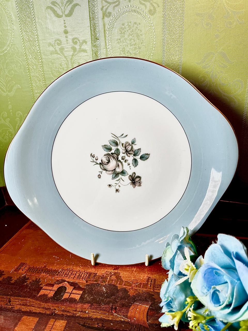 Vintage Royal Doulton Rose Elegans English Translucent China Plate Approx. 8.5 Inch