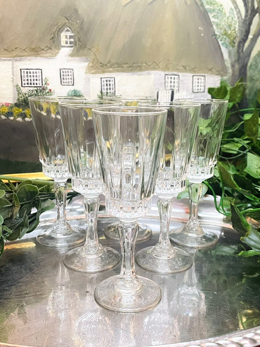 Set of 6 Vintage Luminarc Champagne Glasses – French Glassware