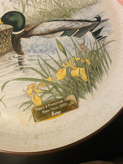 Purbeck Pottery Mallard Wildfowl Series Plate 10"