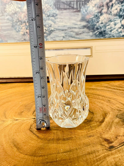 Vintage Cut Glass Shot Glass vase | Crystal Mini Tumbler
