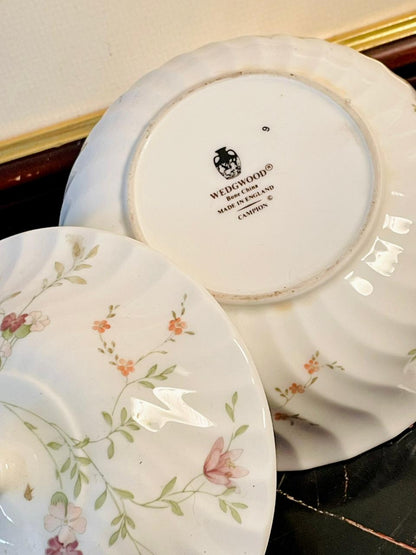 Wedgwood Floral Bone China Bowl with Lid – Made in England
