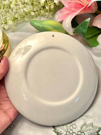 Vintage Harvest Floral Ceramic 3-Compartment Spoons Serving Dish – 6 Inch