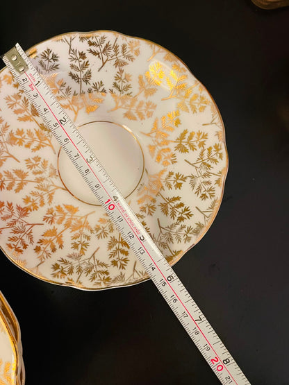 Royal Doulton Gold Floral Tea Set – Cups, Saucers & Plates