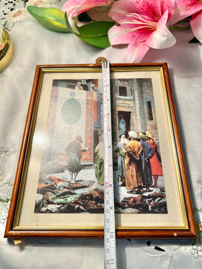 Traditional Carpet Market Framed Art 10"