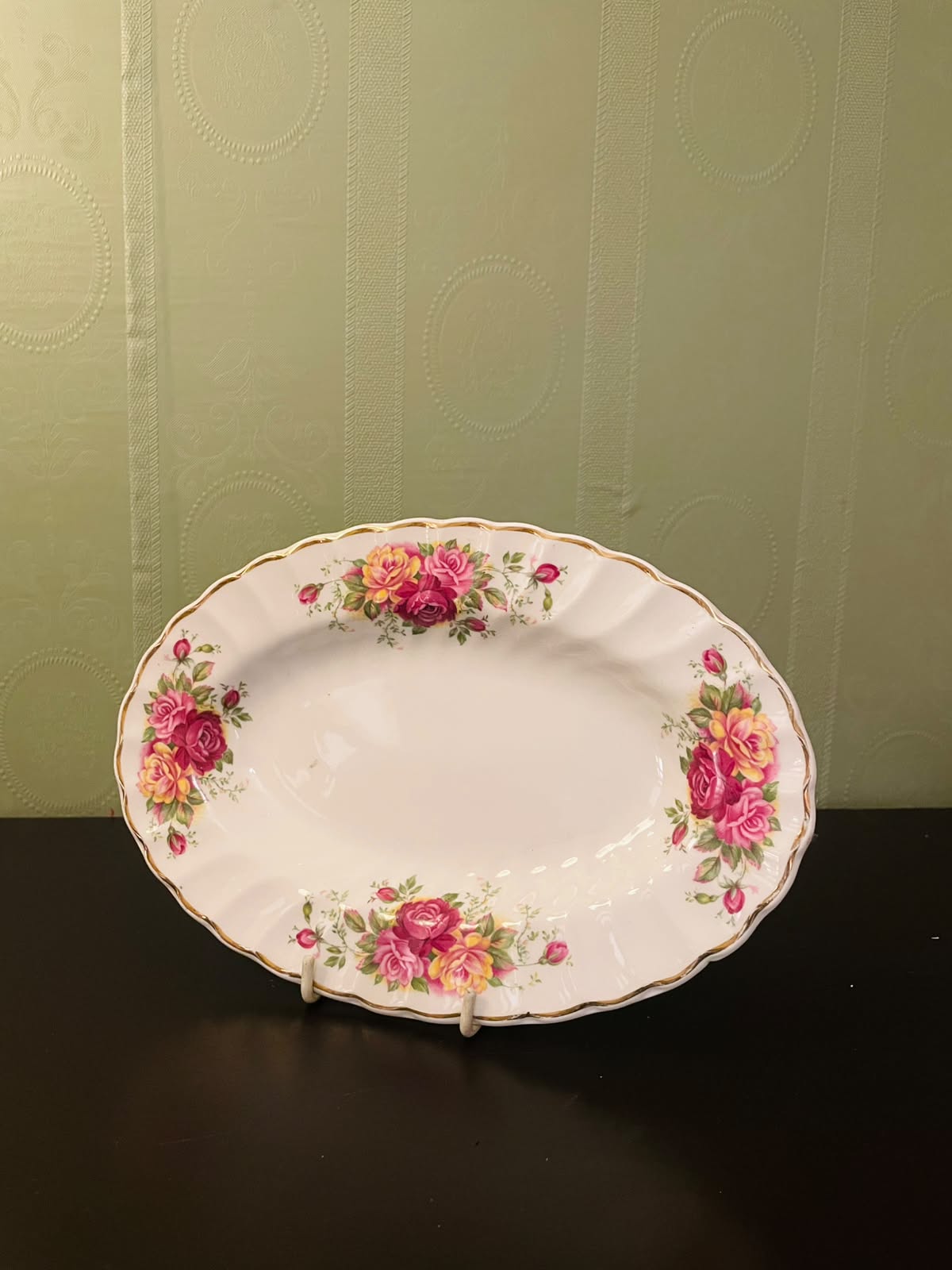 Myott Rose Garden Ironstone Oval Serving Dish