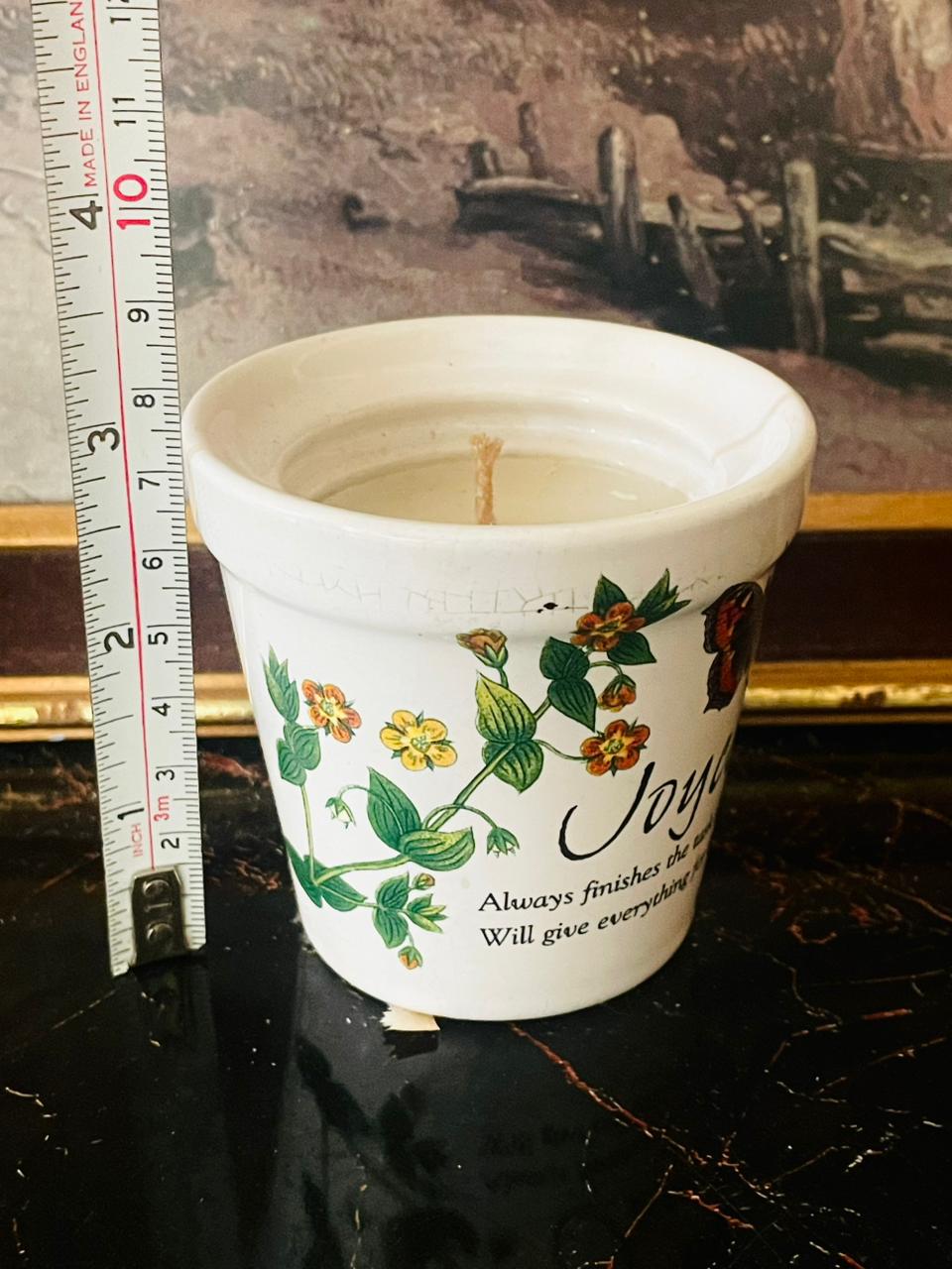 Vintage “Joyce” Stoneware Candle Pot – History & Heraldry England