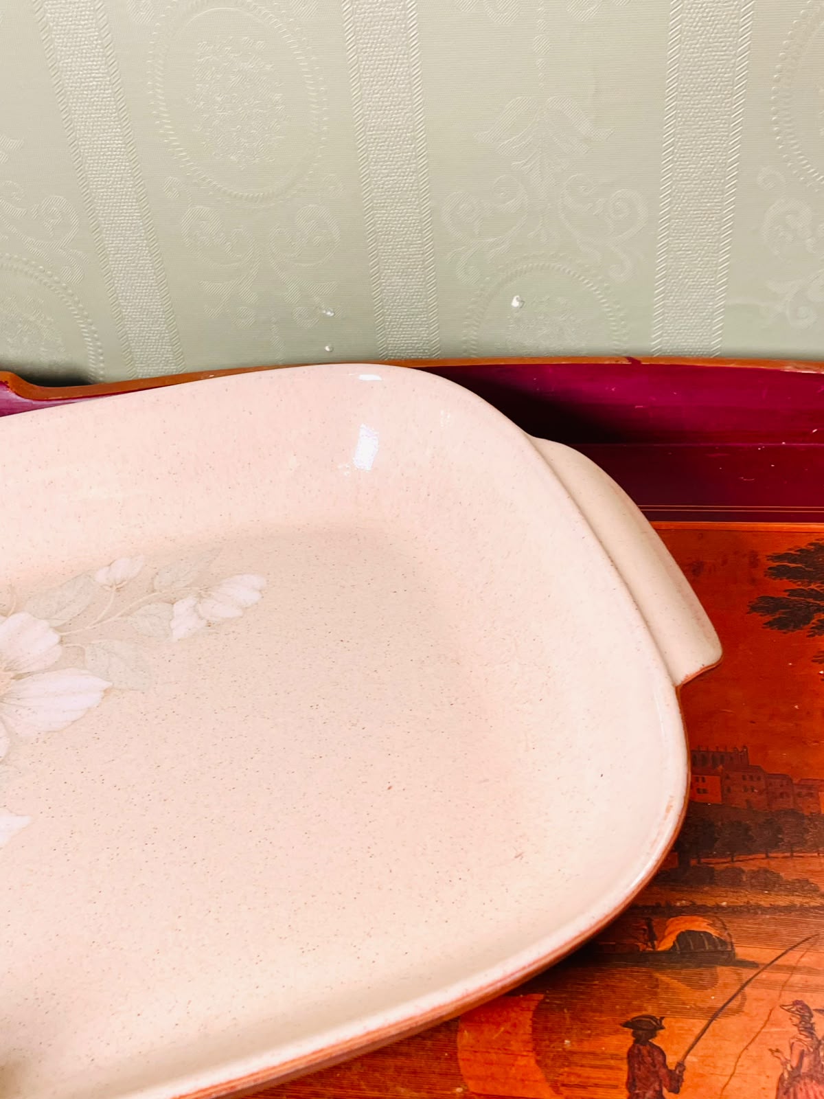 Denby Daybreak Handcrafted Stoneware Square Serving Dish 14"