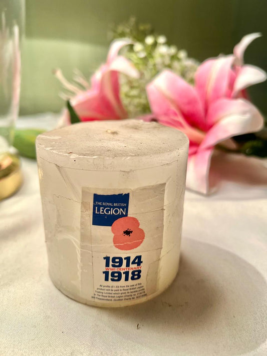 Royal British Legion WWI Centenary Pillar Scented Candle – 3.5 Inch