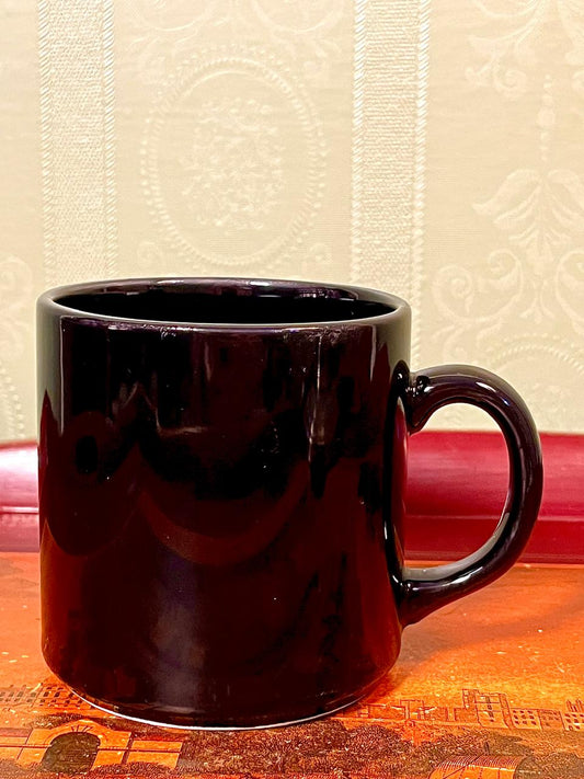 Classic Glossy Black Ceramic Coffee Mug – 4"