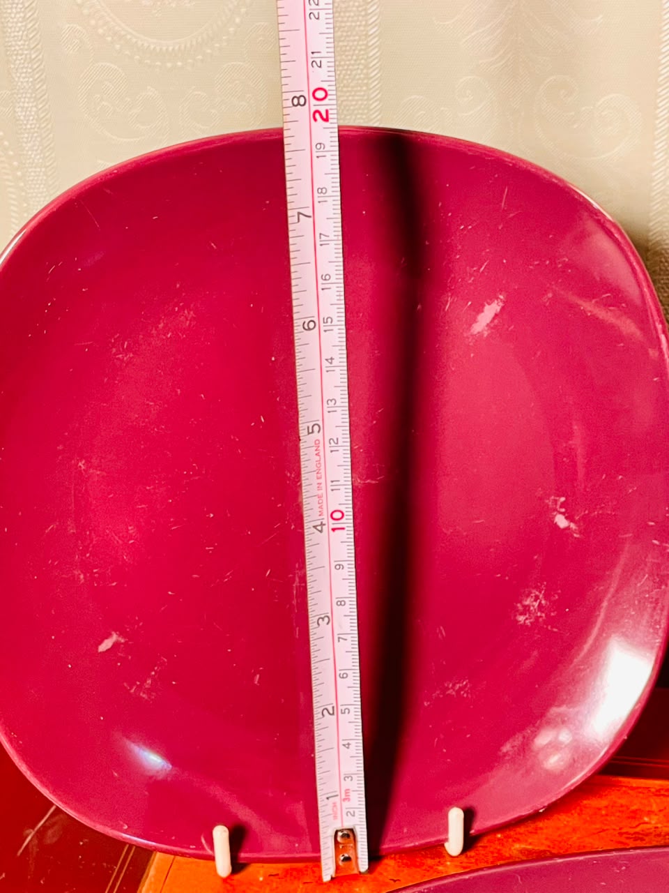 Dunelm Magenta Pink Square Ceramic Plates 8 Inch – Set of 3